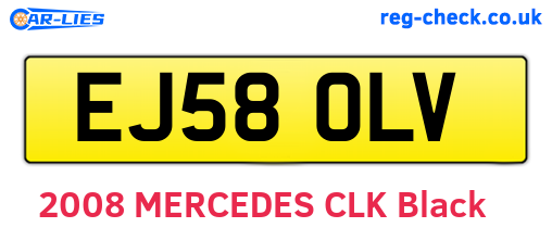 EJ58OLV are the vehicle registration plates.