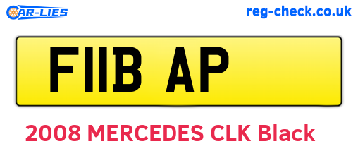 F11BAP are the vehicle registration plates.
