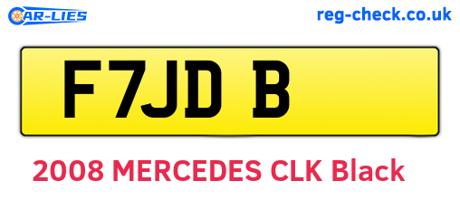 F7JDB are the vehicle registration plates.