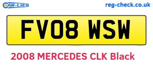 FV08WSW are the vehicle registration plates.