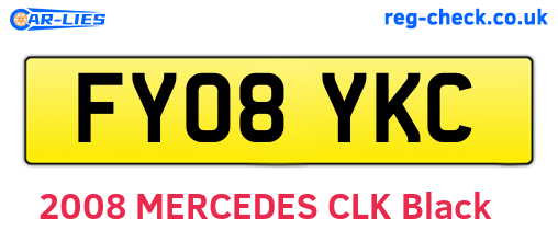 FY08YKC are the vehicle registration plates.