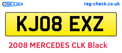 KJ08EXZ are the vehicle registration plates.