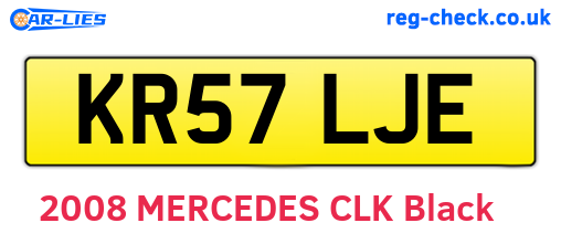 KR57LJE are the vehicle registration plates.