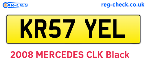 KR57YEL are the vehicle registration plates.
