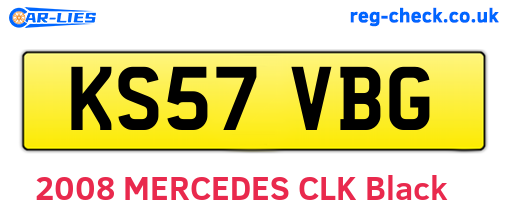 KS57VBG are the vehicle registration plates.