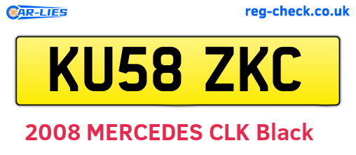 KU58ZKC are the vehicle registration plates.
