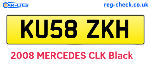 KU58ZKH are the vehicle registration plates.