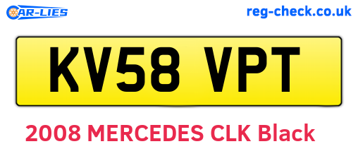 KV58VPT are the vehicle registration plates.