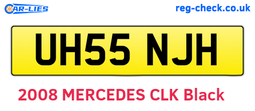 UH55NJH are the vehicle registration plates.