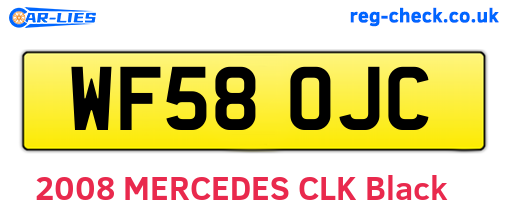 WF58OJC are the vehicle registration plates.