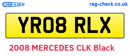YR08RLX are the vehicle registration plates.