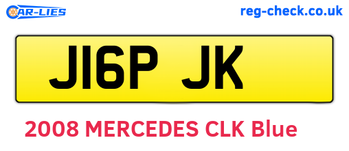 J16PJK are the vehicle registration plates.
