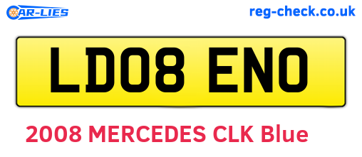 LD08ENO are the vehicle registration plates.