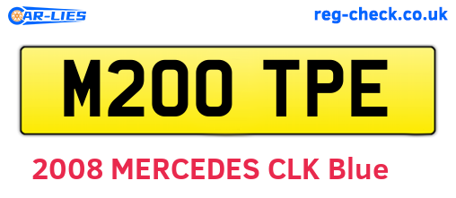 M200TPE are the vehicle registration plates.