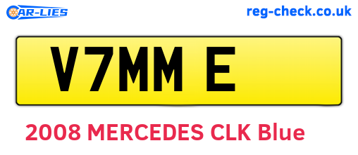 V7MME are the vehicle registration plates.
