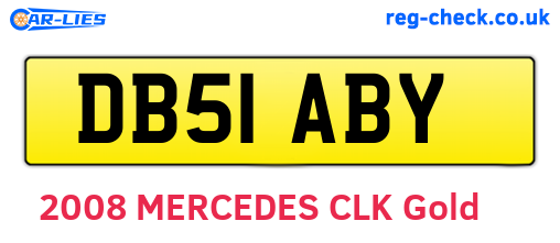 DB51ABY are the vehicle registration plates.