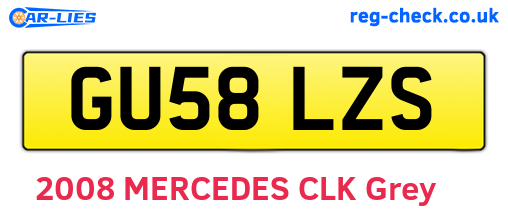 GU58LZS are the vehicle registration plates.