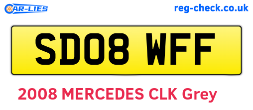 SD08WFF are the vehicle registration plates.