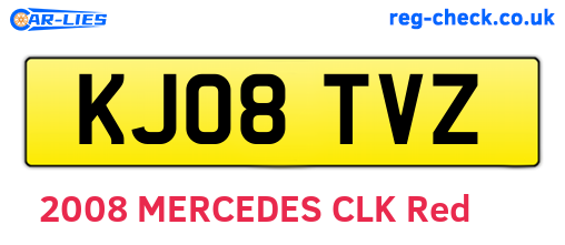 KJ08TVZ are the vehicle registration plates.