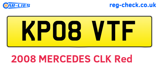 KP08VTF are the vehicle registration plates.