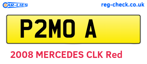 P2MOA are the vehicle registration plates.