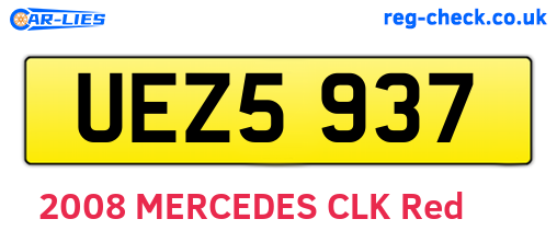 UEZ5937 are the vehicle registration plates.