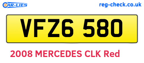 VFZ6580 are the vehicle registration plates.