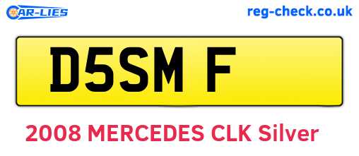 D5SMF are the vehicle registration plates.