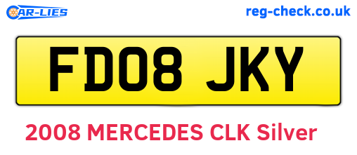 FD08JKY are the vehicle registration plates.