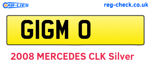 G1GMO are the vehicle registration plates.