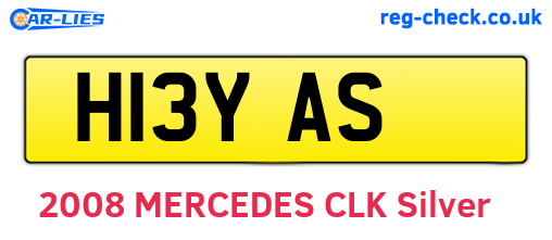 H13YAS are the vehicle registration plates.