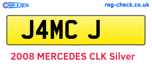 J4MCJ are the vehicle registration plates.