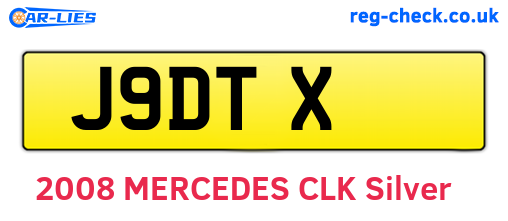 J9DTX are the vehicle registration plates.