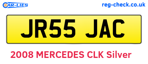 JR55JAC are the vehicle registration plates.