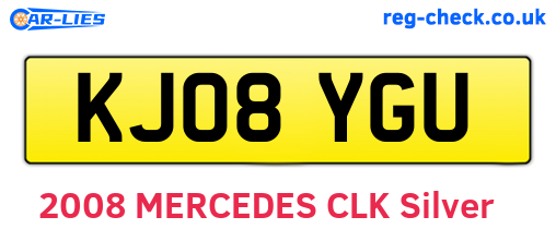 KJ08YGU are the vehicle registration plates.