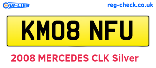 KM08NFU are the vehicle registration plates.