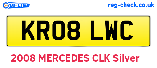 KR08LWC are the vehicle registration plates.