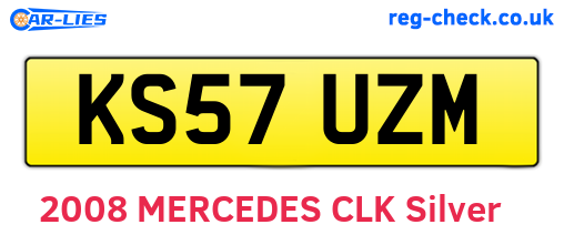 KS57UZM are the vehicle registration plates.