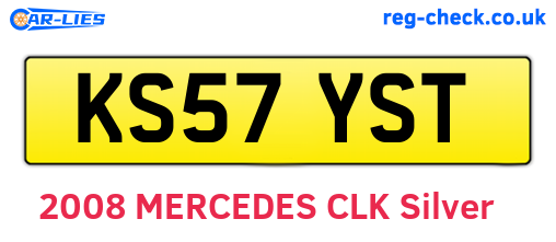 KS57YST are the vehicle registration plates.
