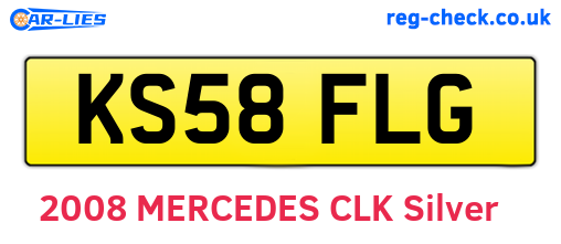 KS58FLG are the vehicle registration plates.