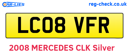 LC08VFR are the vehicle registration plates.