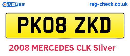 PK08ZKD are the vehicle registration plates.