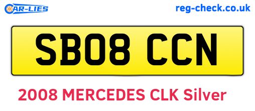 SB08CCN are the vehicle registration plates.