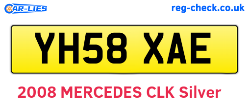 YH58XAE are the vehicle registration plates.
