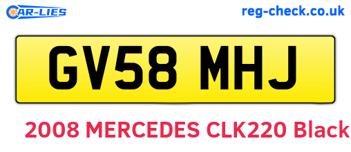 GV58MHJ are the vehicle registration plates.