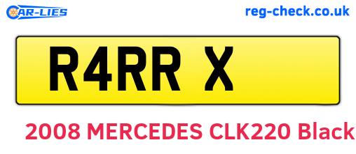 R4RRX are the vehicle registration plates.
