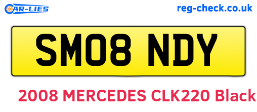 SM08NDY are the vehicle registration plates.