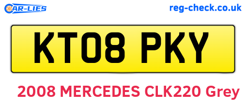 KT08PKY are the vehicle registration plates.
