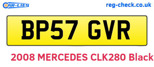 BP57GVR are the vehicle registration plates.
