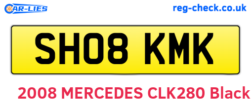 SH08KMK are the vehicle registration plates.